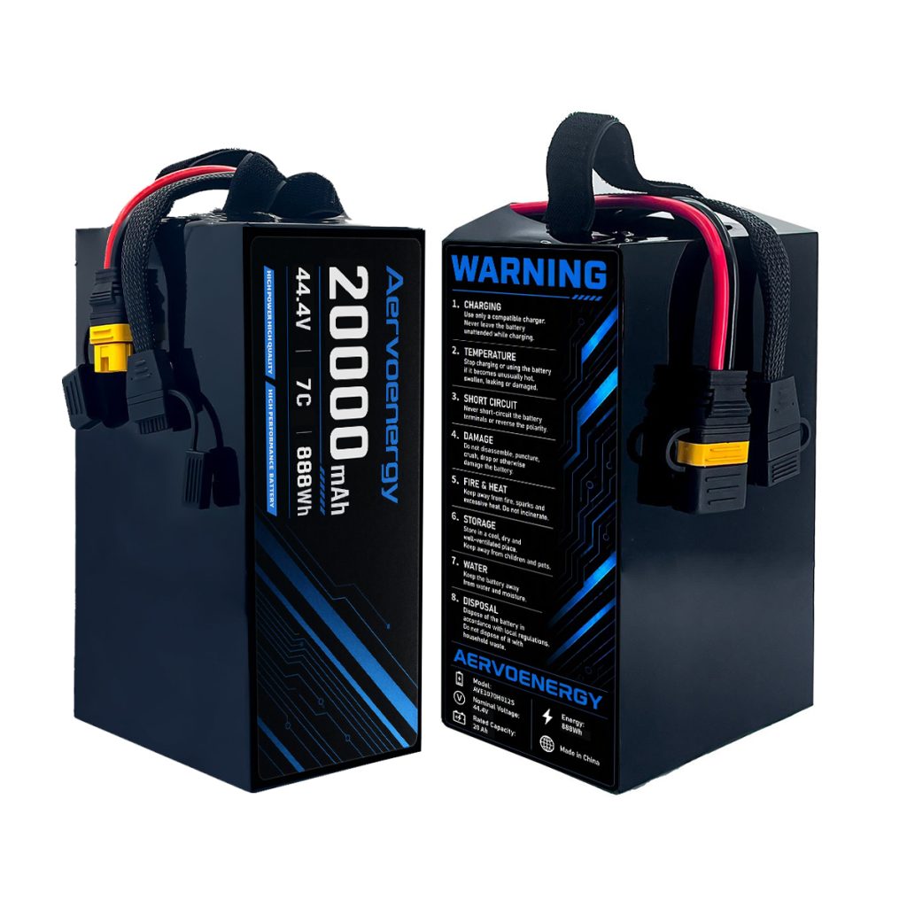 12S 20000mAh 44.4V 7C Semi-Solid UAV Drone Battery