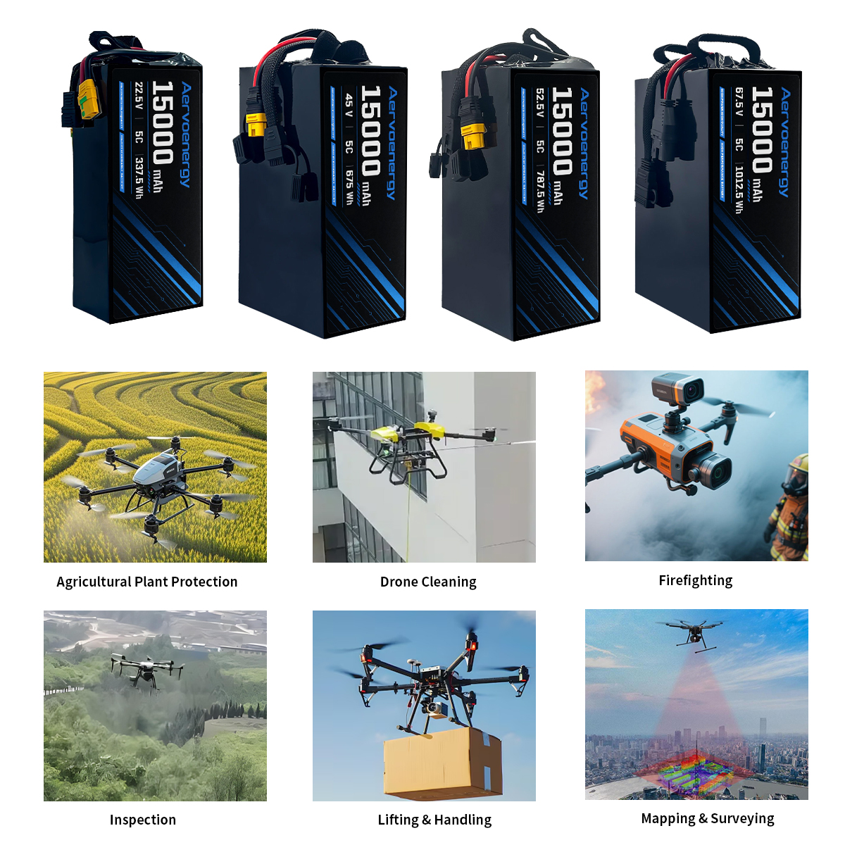 6S 15000mAh 22.5V 5C Semi-Solid UAV Drone Battery - Image 6