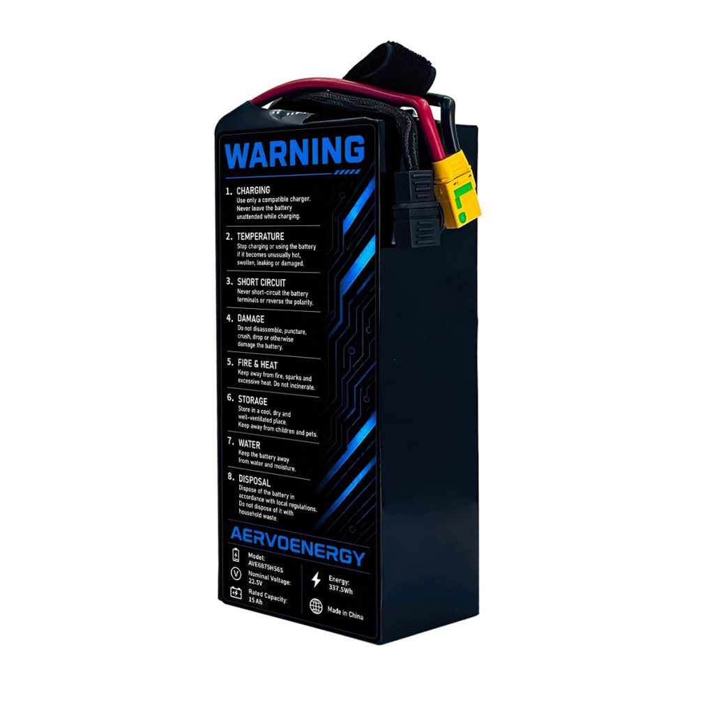 6S 15000mAh 22.5V 5C Semi-Solid UAV Drone Battery