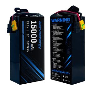 6S 15000mAh 22.5V 5C Semi-Solid UAV Drone Battery - Image 1