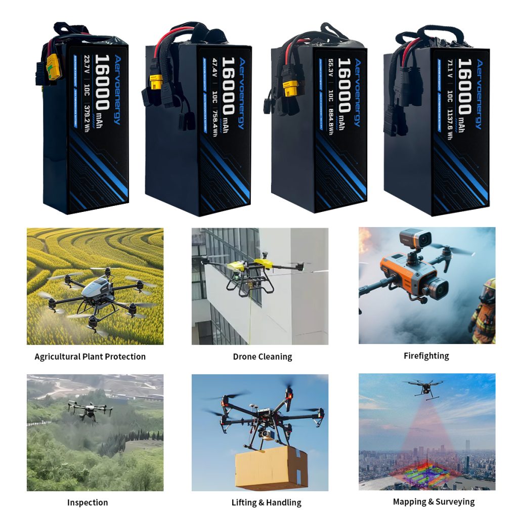 18S 16000mAh 71.1V 10C Semi-Solid UAV Drone Battery