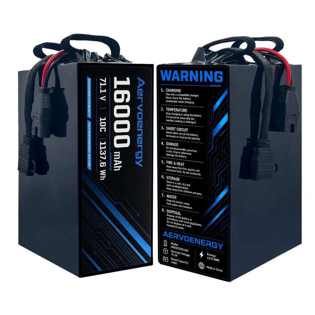 18S 16000mAh 71.1V 10C Semi-Solid UAV Drone Battery