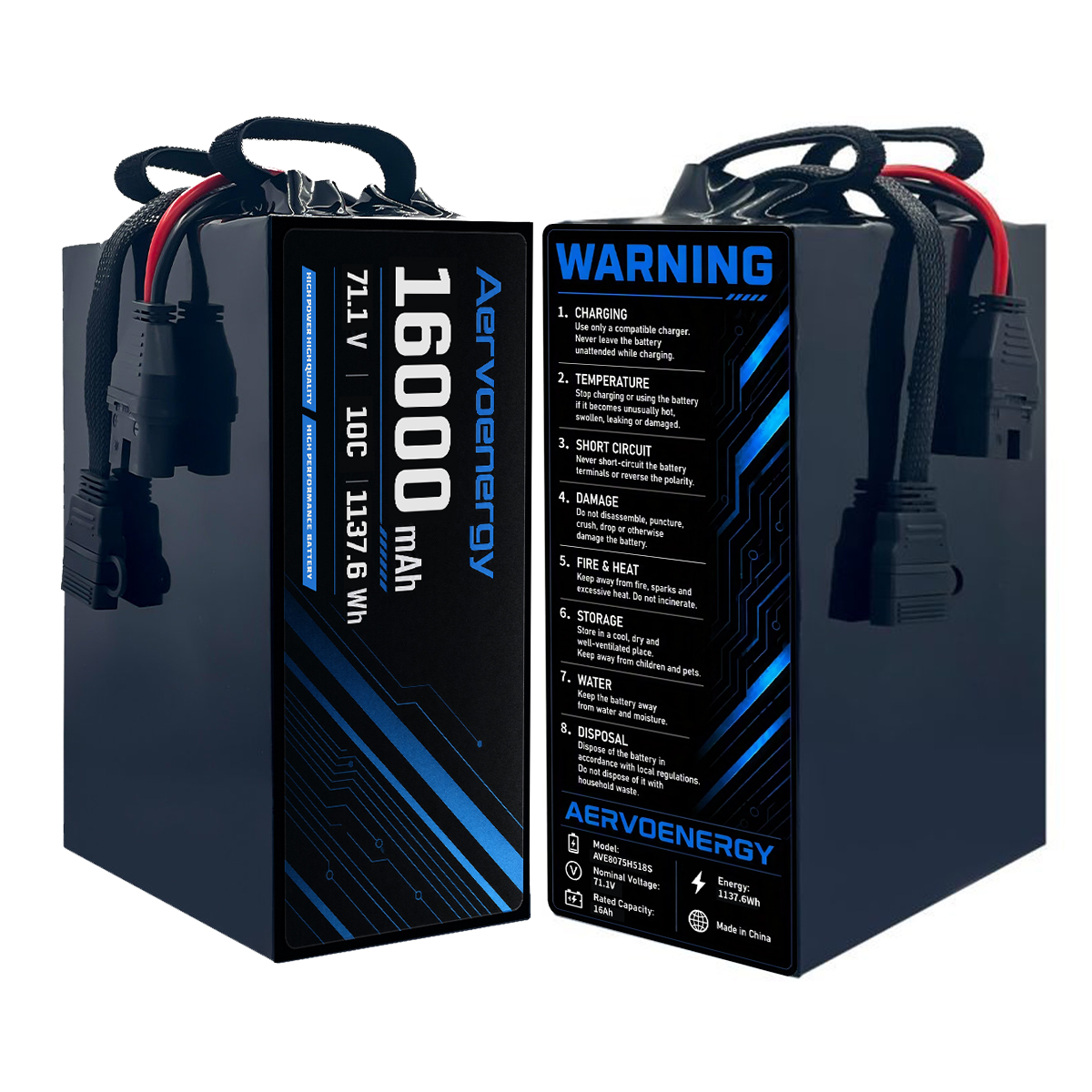 18S 16000mAh 71.1V 10C Semi-Solid UAV Drone Battery - Image 1