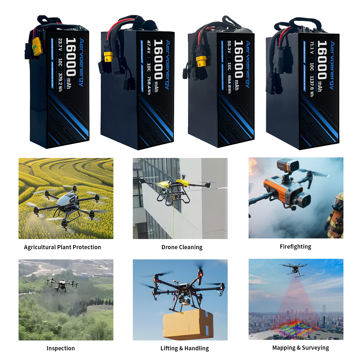 6S 16000mAh 23.7V 10C Semi-Solid UAV Drone Battery - Image 6