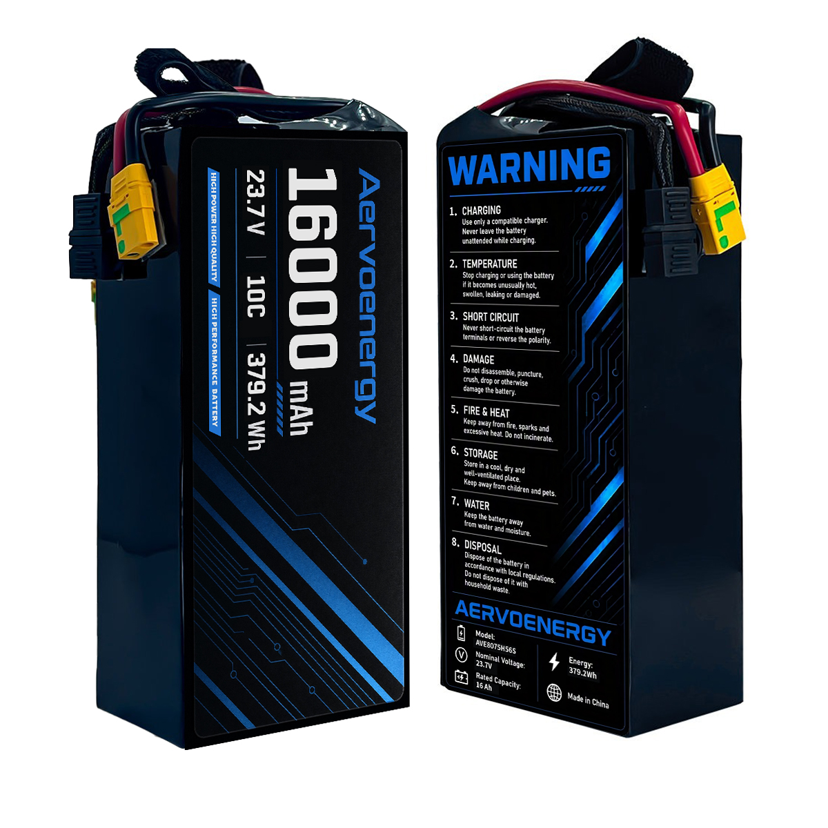 6S 16000mAh 23.7V 10C Semi-Solid UAV Drone Battery - Image 1