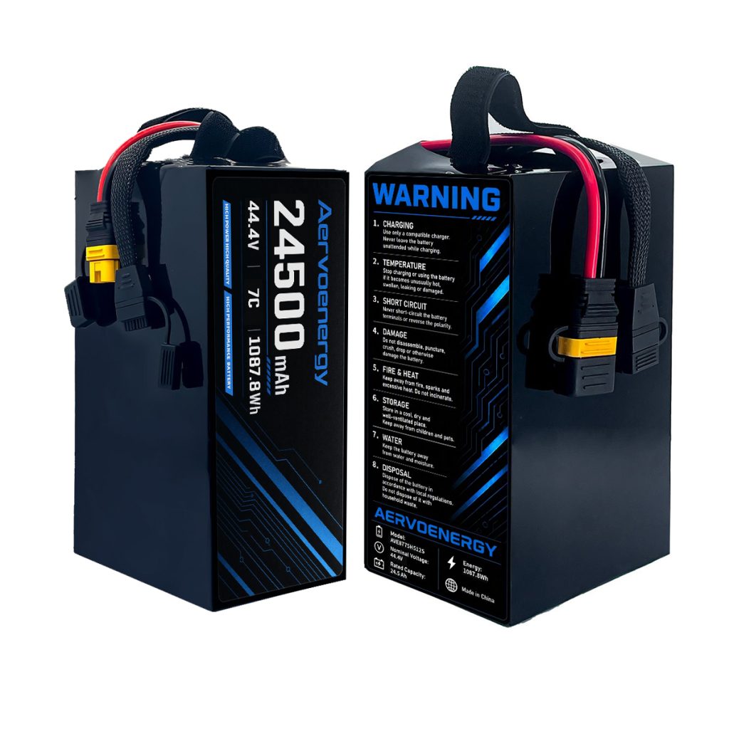 12S 24500mAh 44.4V 7C Semi-Solid UAV Drone Battery