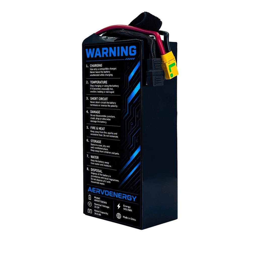 6S 24500mAh 22.5V 7C Semi-Solid UAV Drone Battery