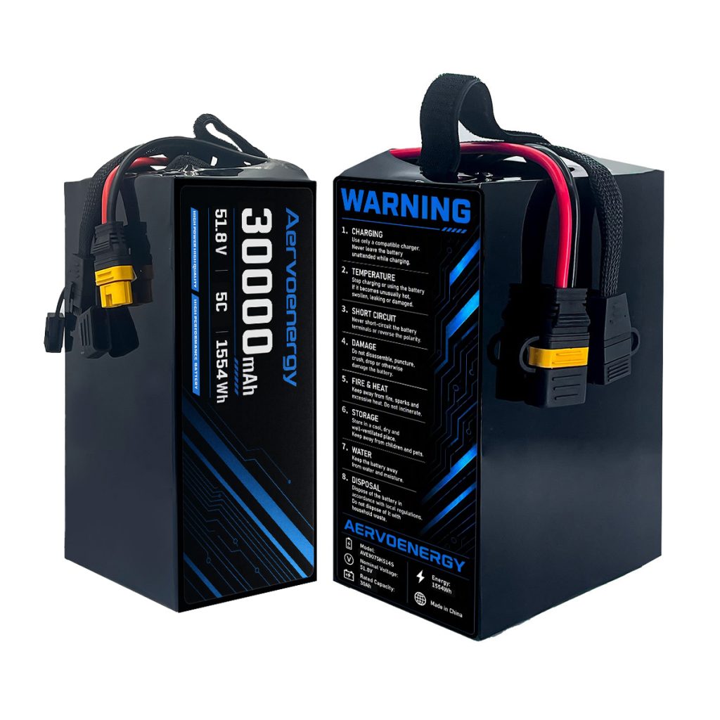 14S 30000mAh 51.8V 5C Semi-Solid UAV Drone Battery