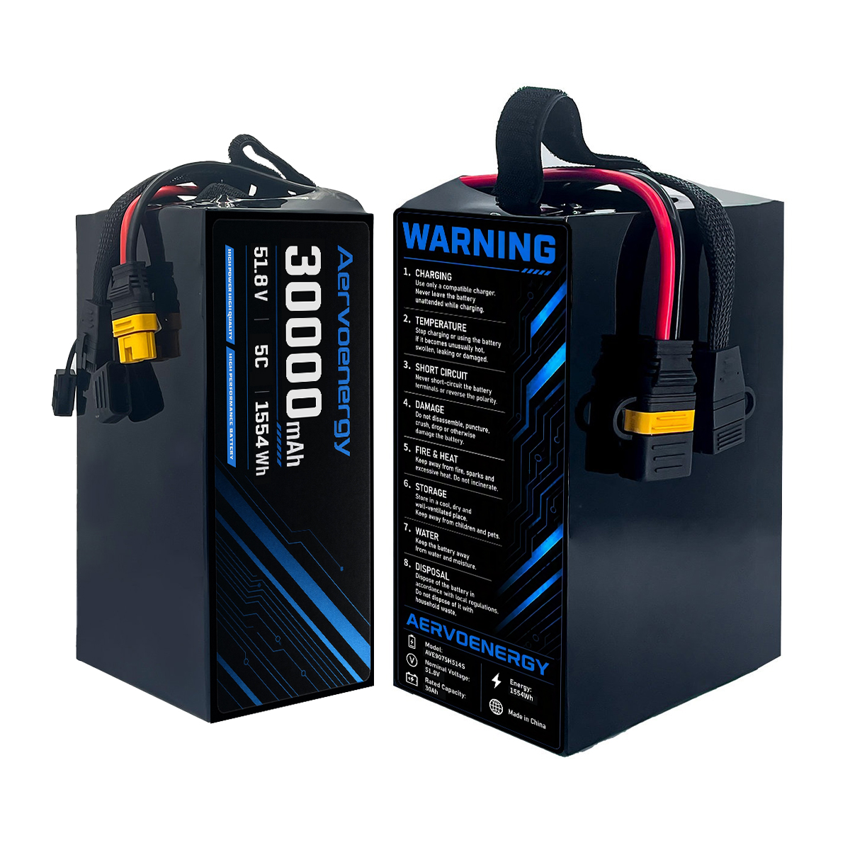 14S 30000mAh 51.8V 5C Semi-Solid UAV Drone Battery - Image 1