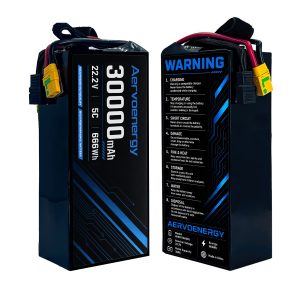 6S 30000mAh 22.2V 5C Semi-Solid UAV Drone Battery - Image 1