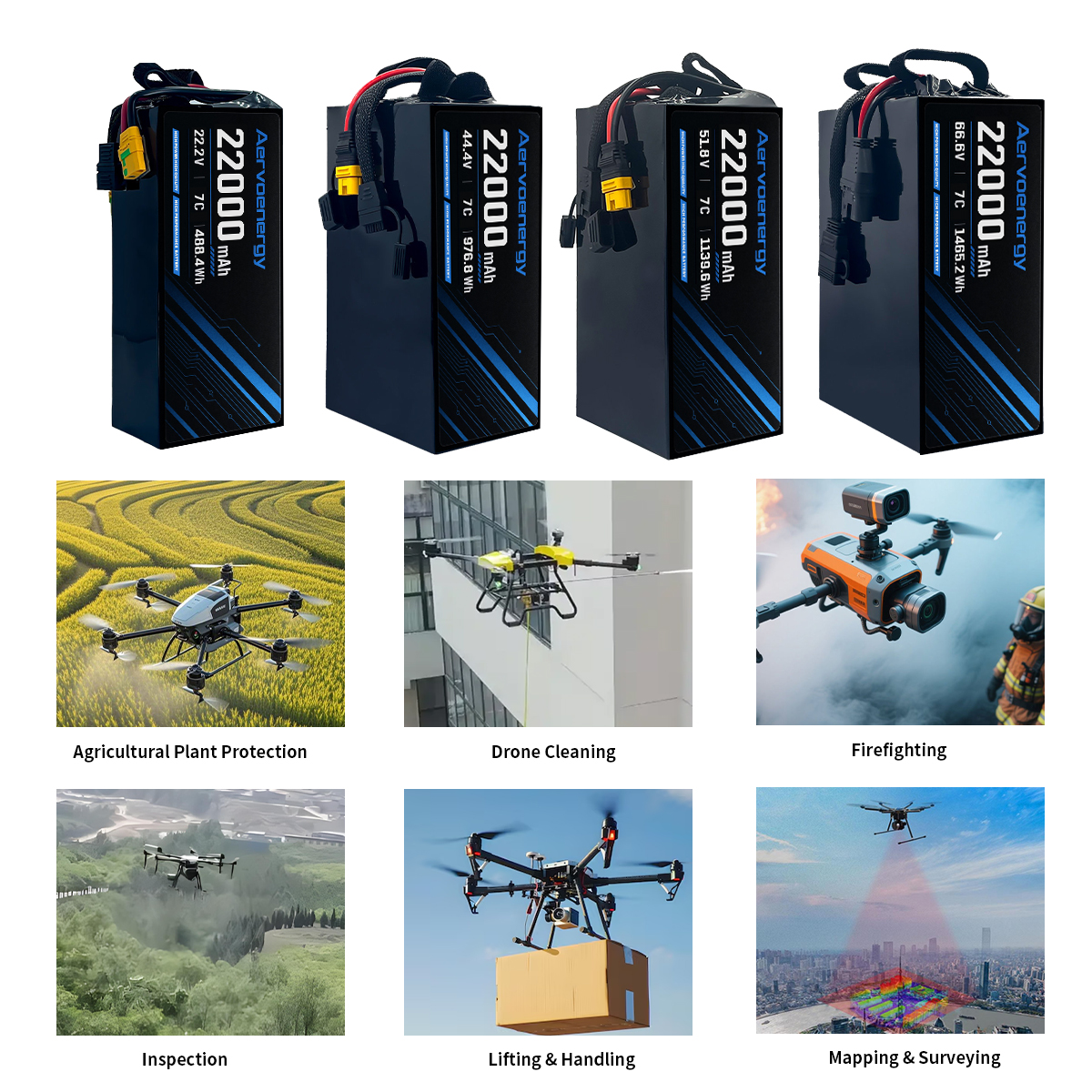 14S 22000mAh 51.8V 7C Semi-Solid UAV Drone Battery - Image 6