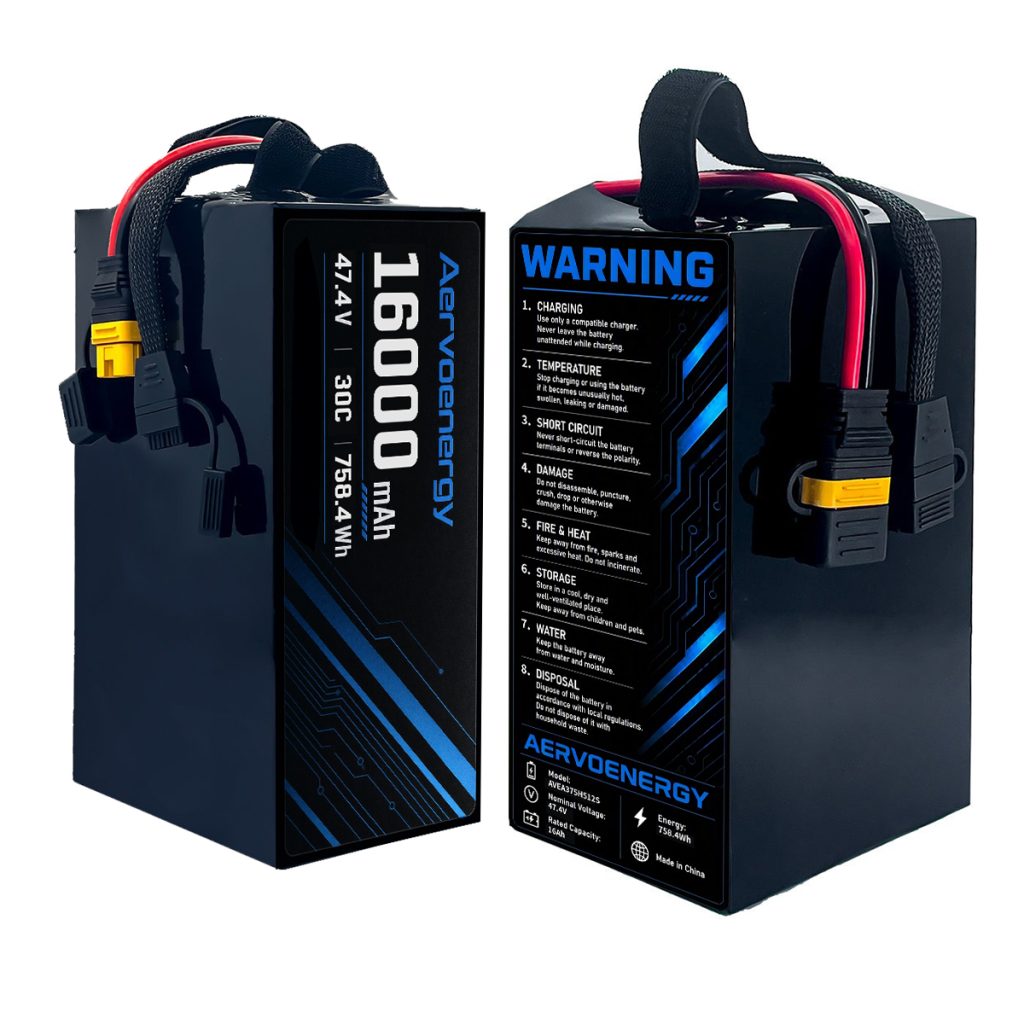 12S 16000mAh 47.4V 30C Semi-Solid UAV Drone Battery