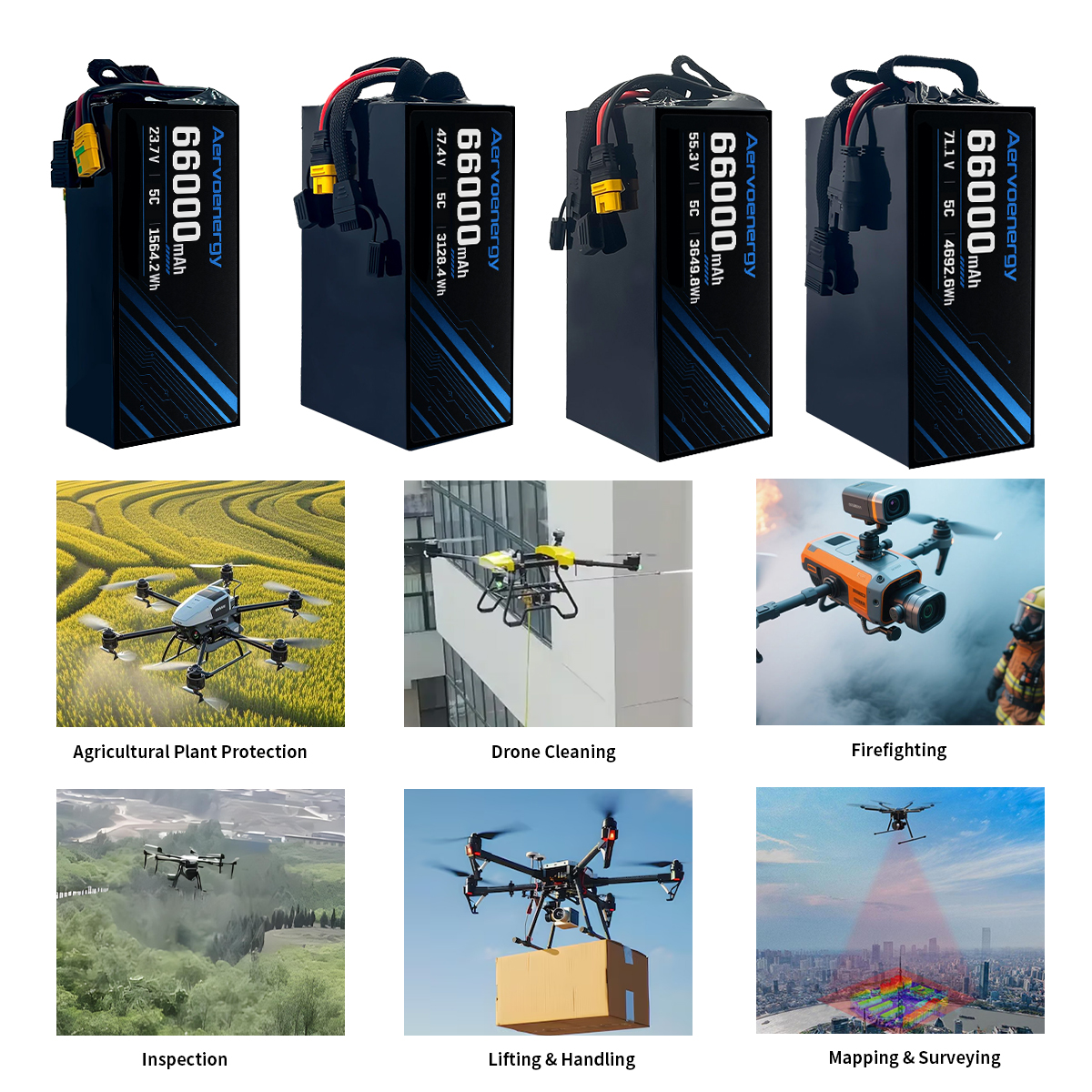 12S 66000mAh 47.4V 5C Semi-Solid UAV Drone Battery - Image 6