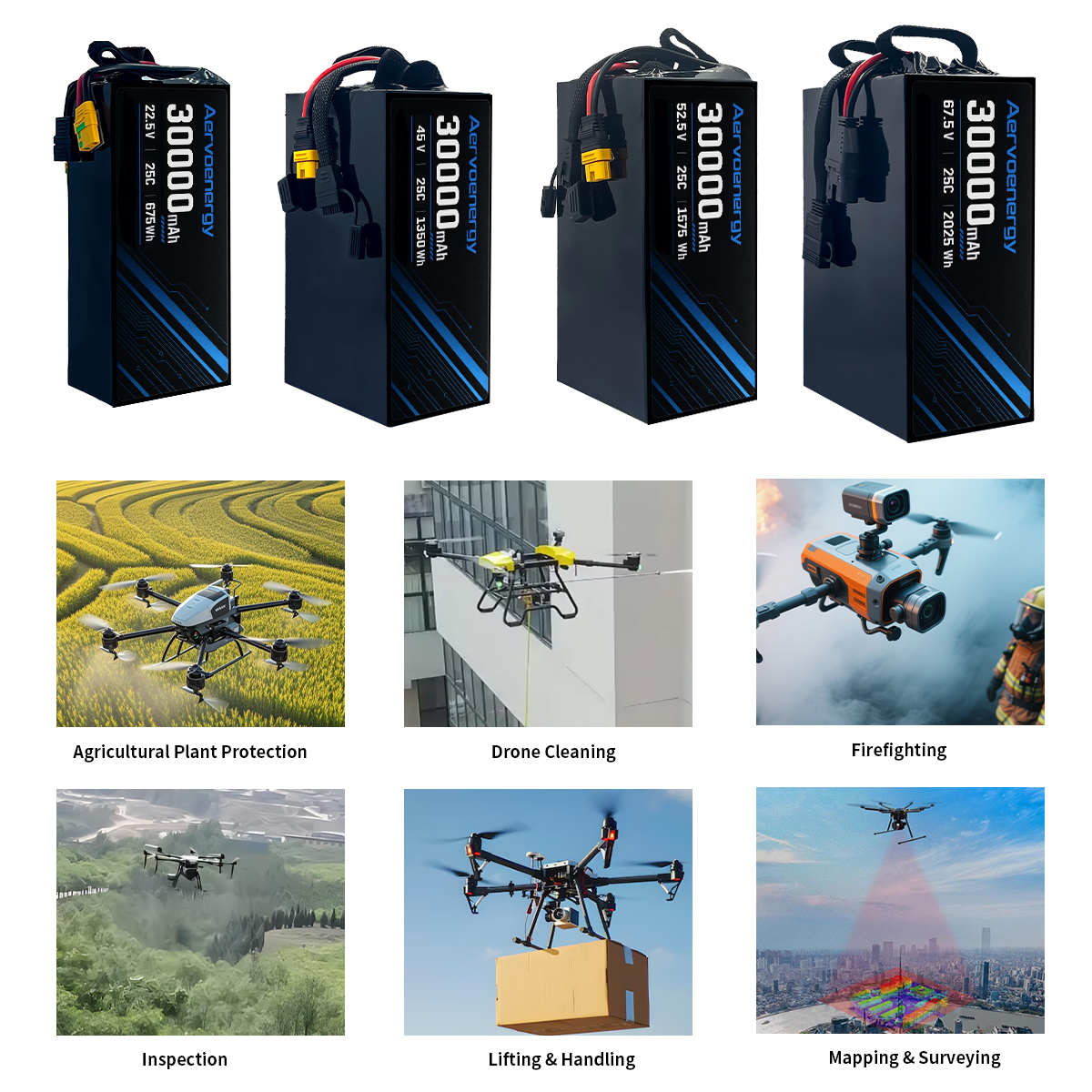 6S 30000mAh 22.5V 25C Semi-Solid UAV Drone Battery - Image 6