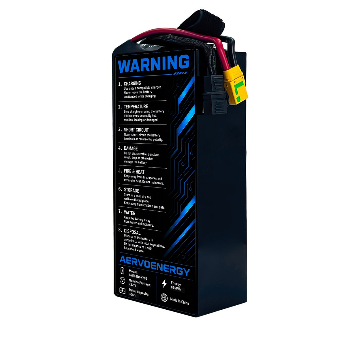 6S 30000mAh 22.5V 25C Semi-Solid UAV Drone Battery - Image 3