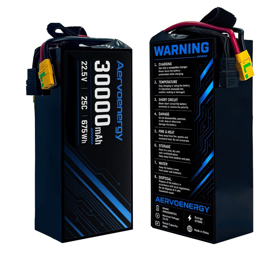 6S 30000mAh 22.5V 25C Semi-Solid UAV Drone Battery