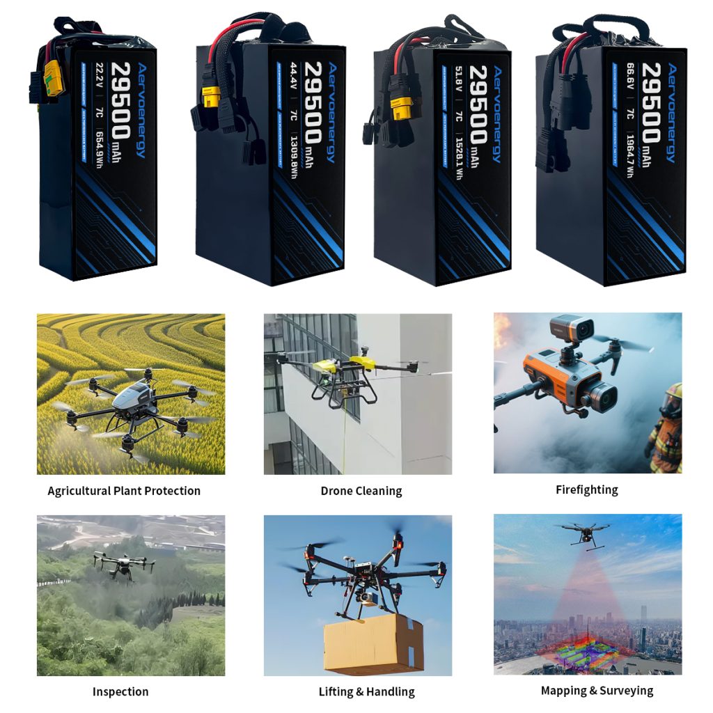 14S 29500mAh 51.8V 7C Semi-Solid UAV Drone Battery