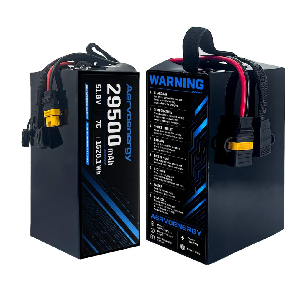 14S 29500mAh 51.8V 7C Semi-Solid UAV Drone Battery