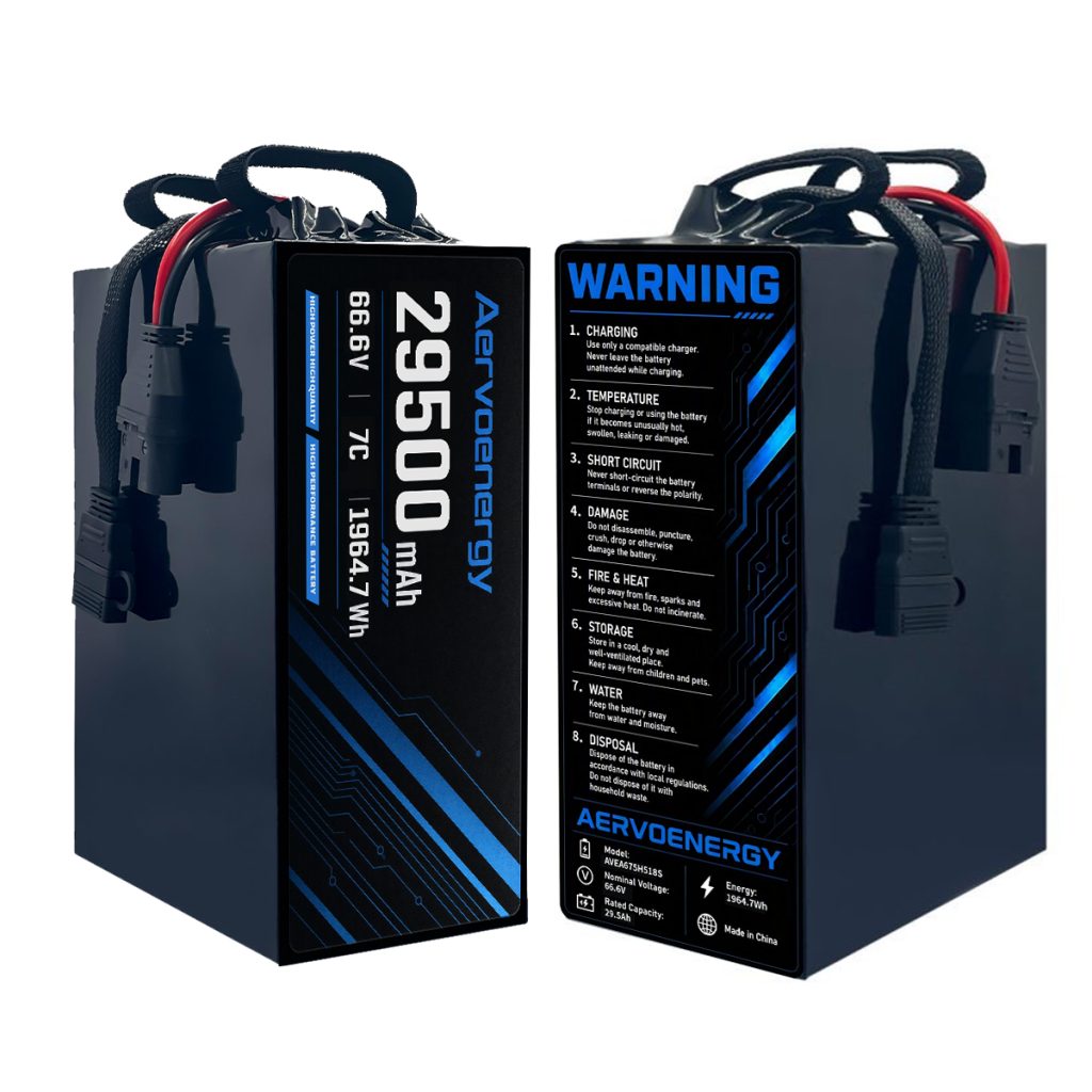 18S 29500mAh 66.6V 7C Semi-Solid UAV Drone Battery