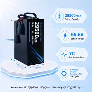 18S 29500mAh 66.6V 7C Semi-Solid UAV Drone Battery - Image 5