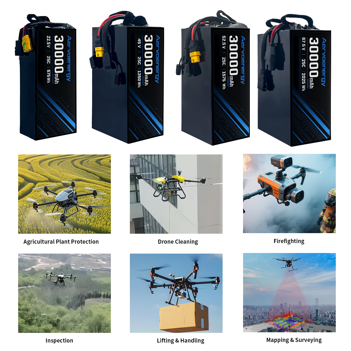 6S 30000mAh 22.5V 25C Semi-Solid UAV Drone Battery - Image 6