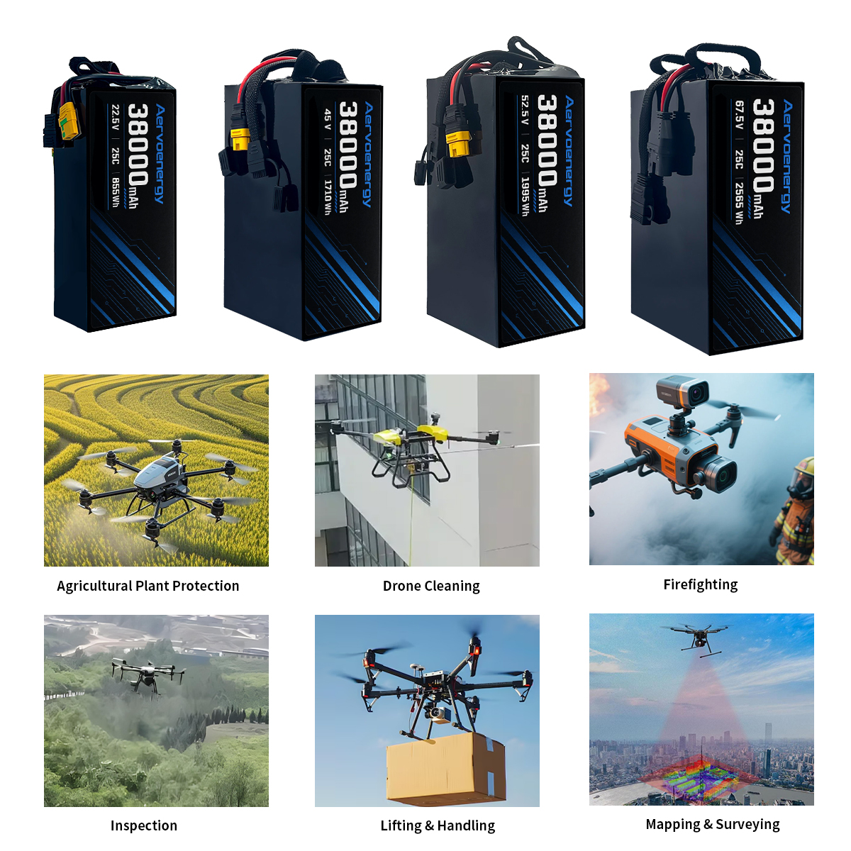18S 38000mAh 67.5V 25C Semi-Solid UAV Drone Battery - Image 6