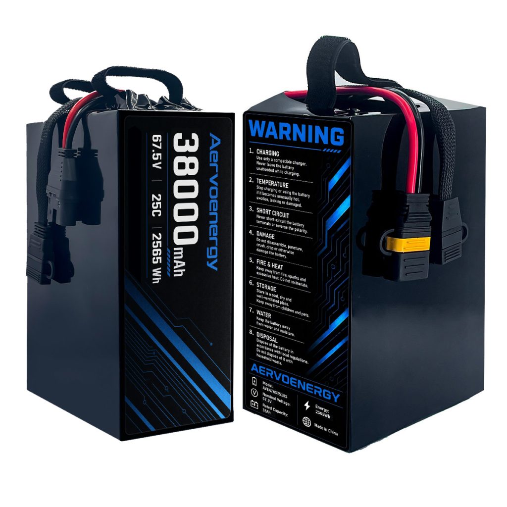 18S 38000mAh 67.5V 25C Semi-Solid UAV Drone Battery