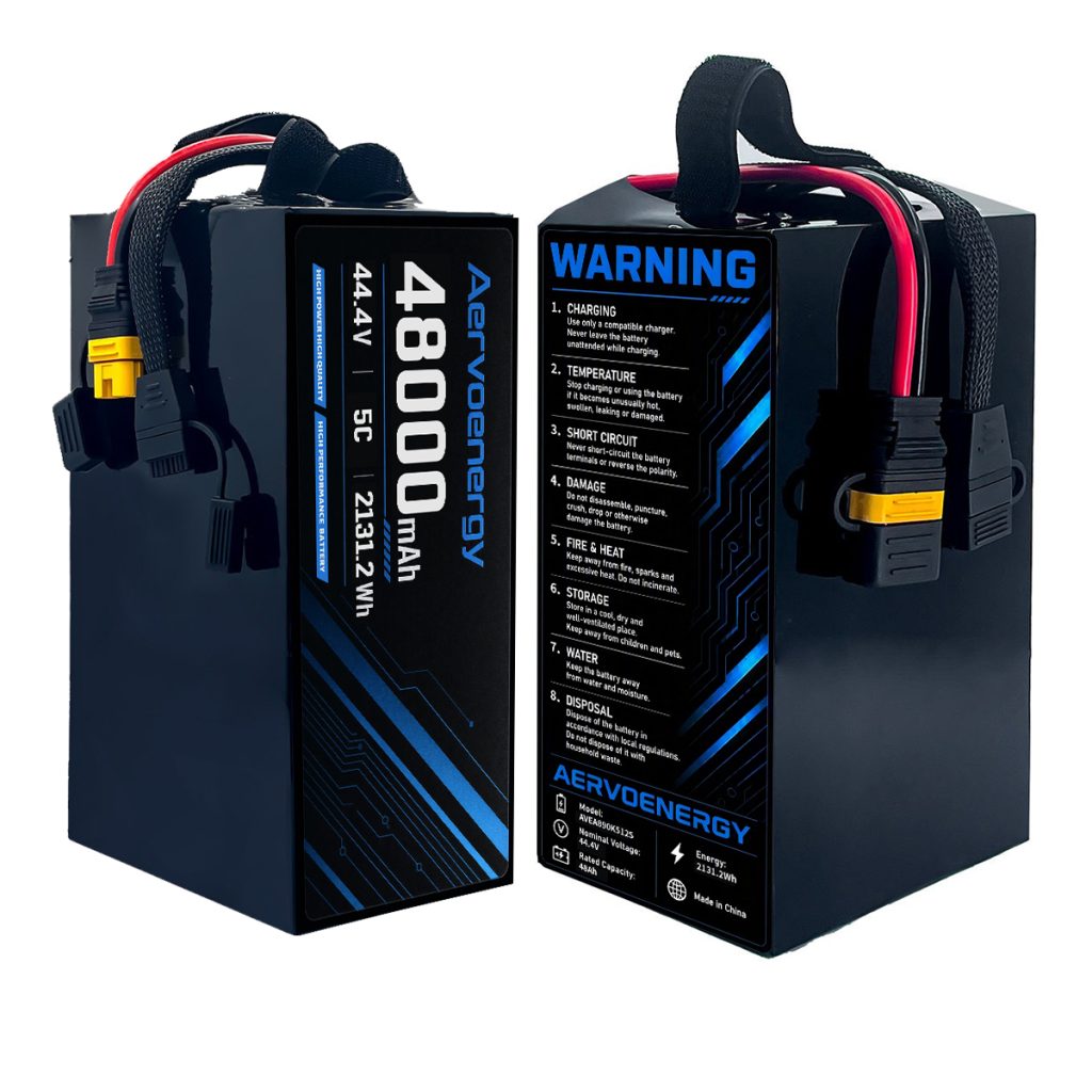 12S 48000mAh 44.4V 5C Semi-Solid UAV Drone Battery