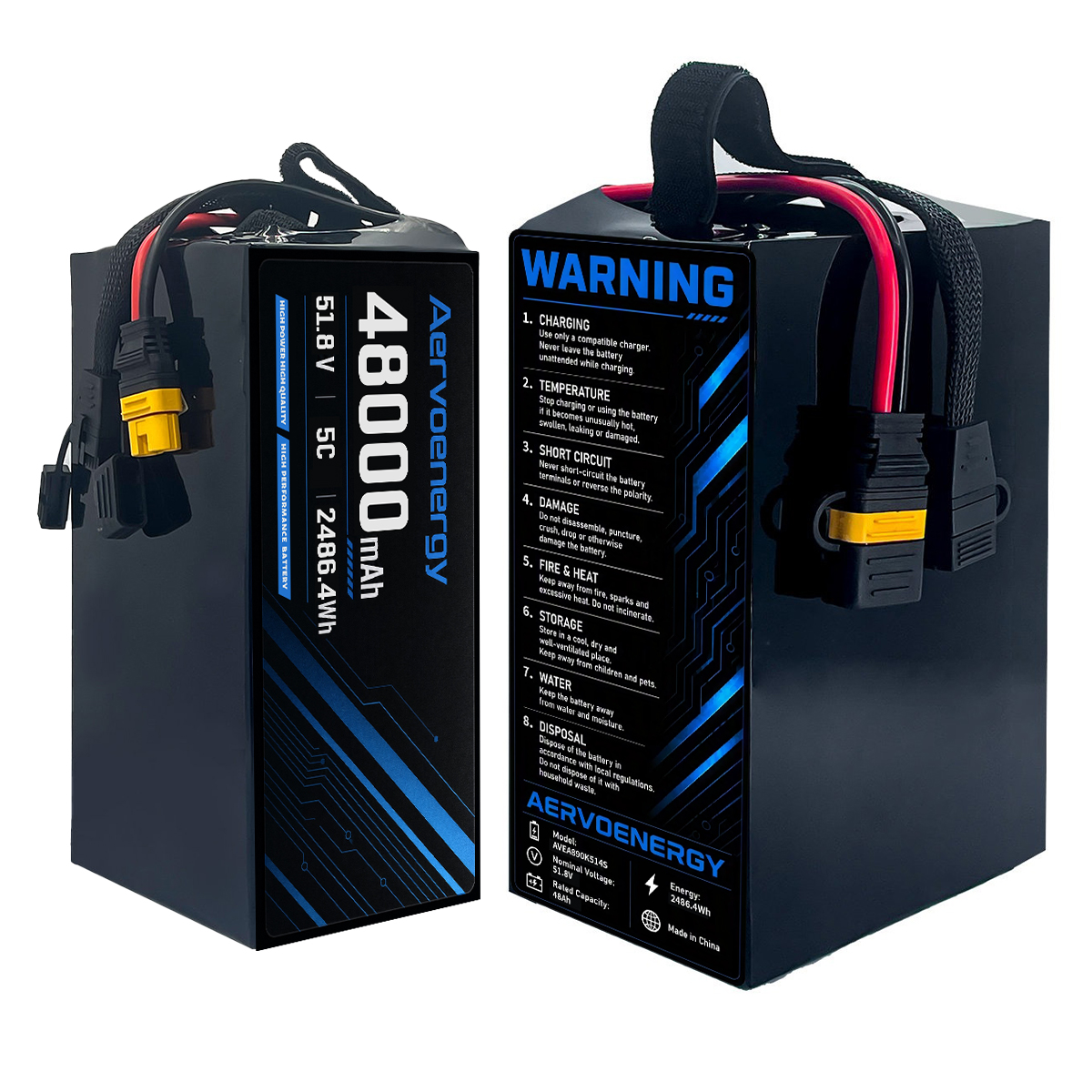 14S 48000mAh 51.8V 5C Semi-Solid UAV Drone Battery - Image 1