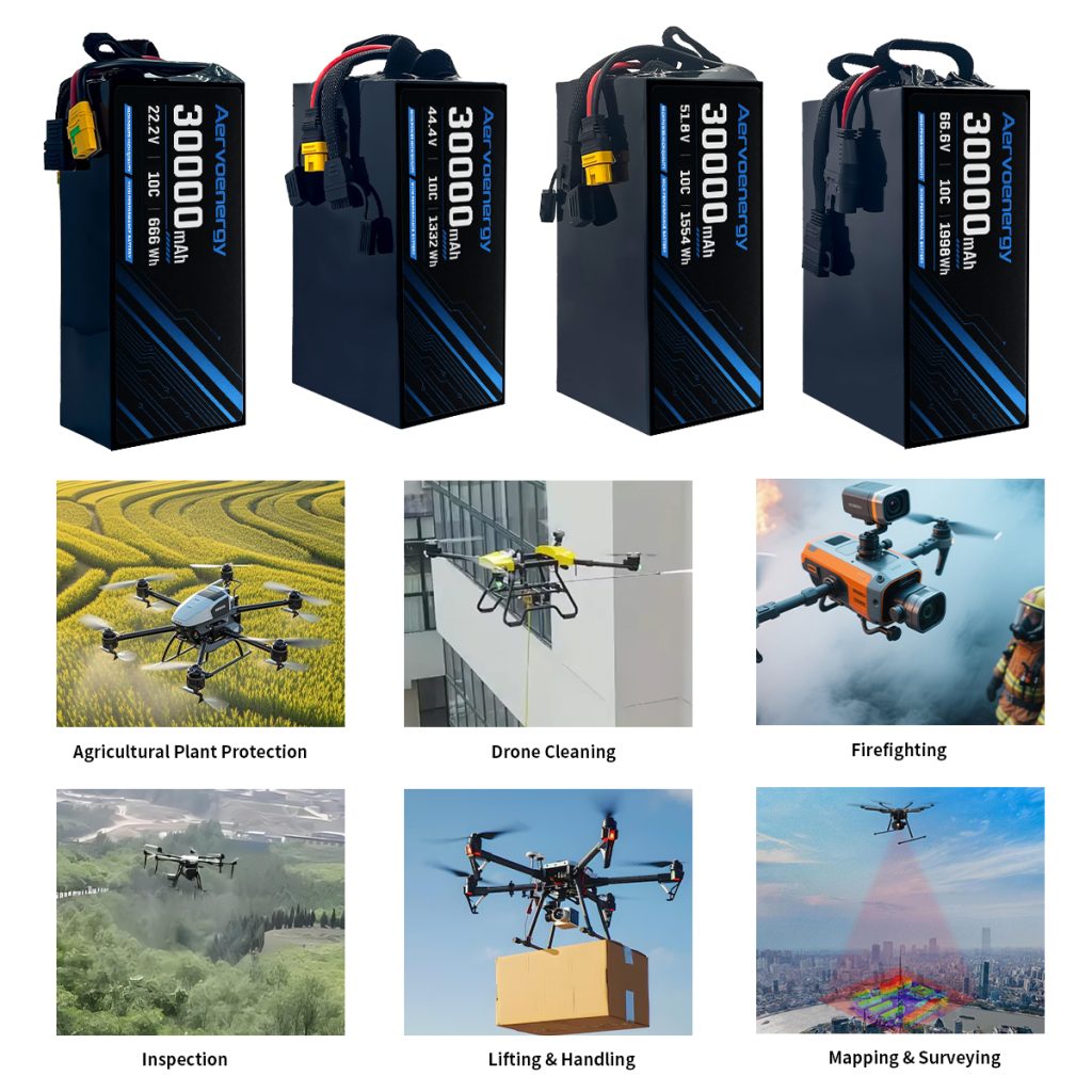 14S 30000mAh 51.8V 10C Semi-Solid UAV Drone Battery