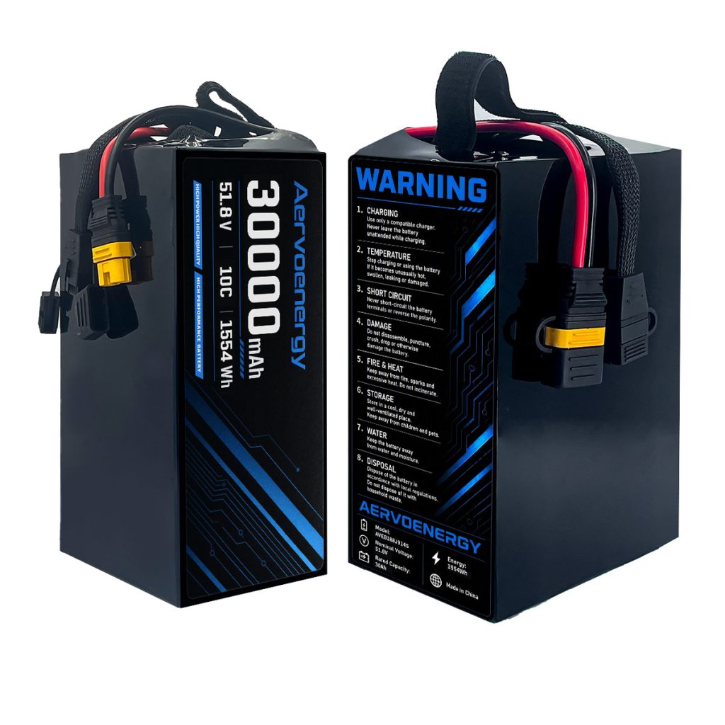 14S 30000mAh 51.8V 10C Semi-Solid UAV Drone Battery