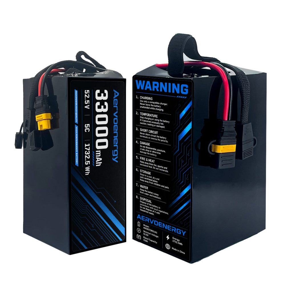 14S 33000mAh 52.5V 5C Semi-Solid UAV Drone Battery